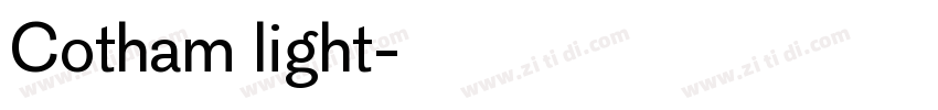 Cotham light字体转换